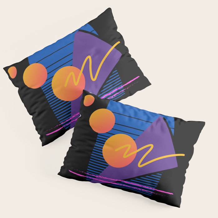 Memphis pattern 112 - 80s / 90s Retro Pillow Sham Gallery Image 3