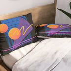 Memphis pattern 112 - 80s / 90s Retro Pillow Sham Gallery Image 2
