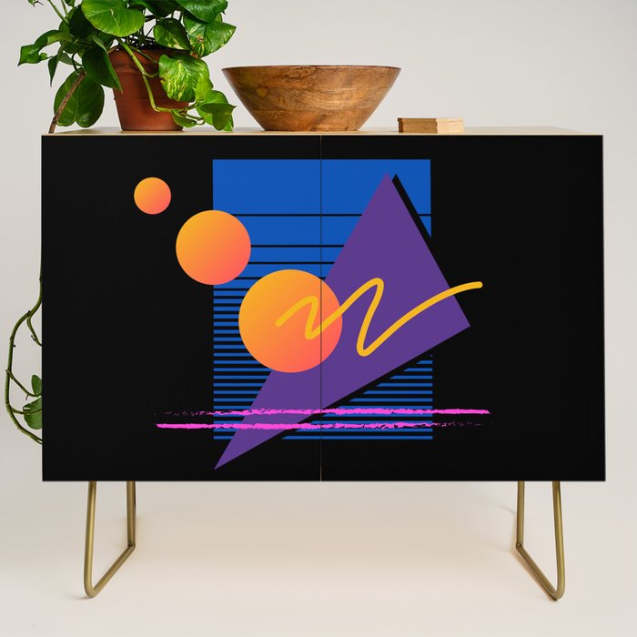 Memphis pattern 112 - 80s / 90s Retro Credenza Gallery Image 1
