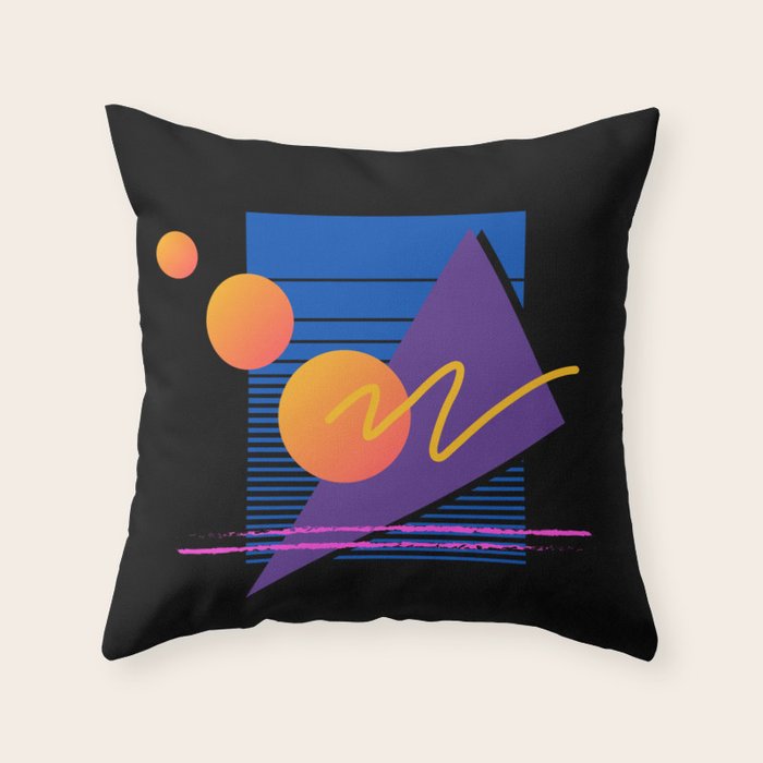 Memphis pattern 112 - 80s / 90s Retro Throw Pillow Gallery Image 6