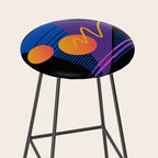 Memphis pattern 112 - 80s / 90s Retro Stool Gallery Image 2