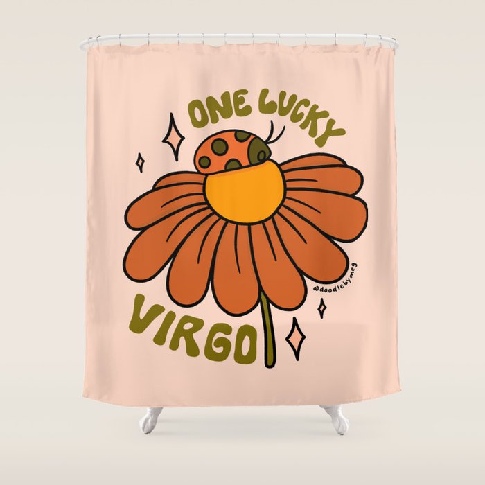 One Lucky Virgo Shower Curtain Gallery Image 1