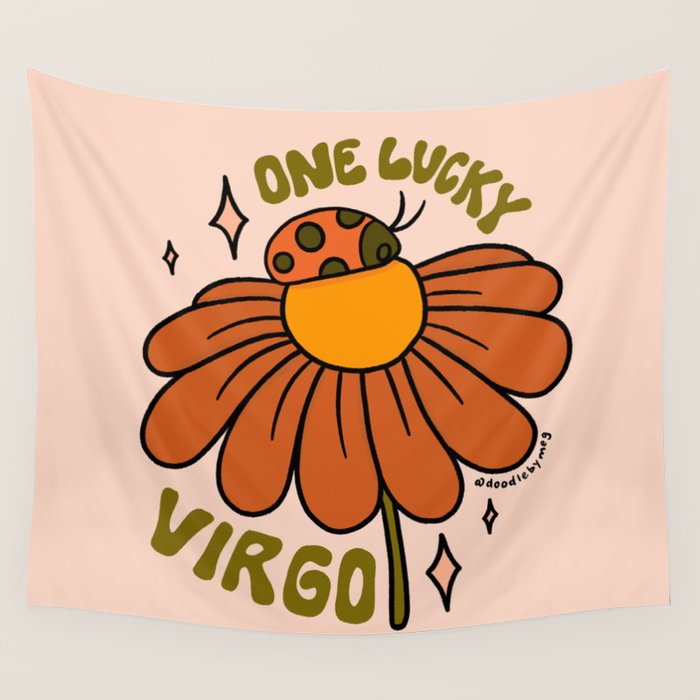 One Lucky Virgo Wall Tapestry Gallery Image 4