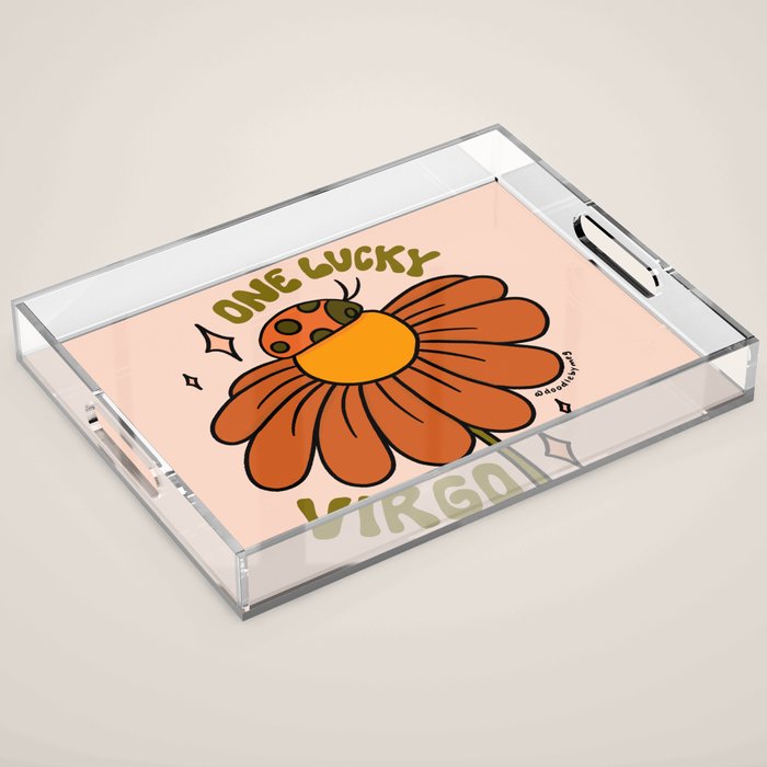 One Lucky Virgo Acrylic Tray Gallery Image 1