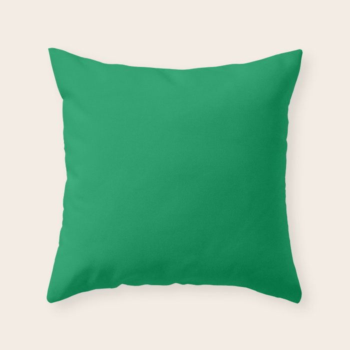 NOW FERN GREEN SOLID COLOR Throw Pillow Gallery Image 6