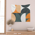 Mid Century Geometric 15B Wall Tapestry Gallery Image 2