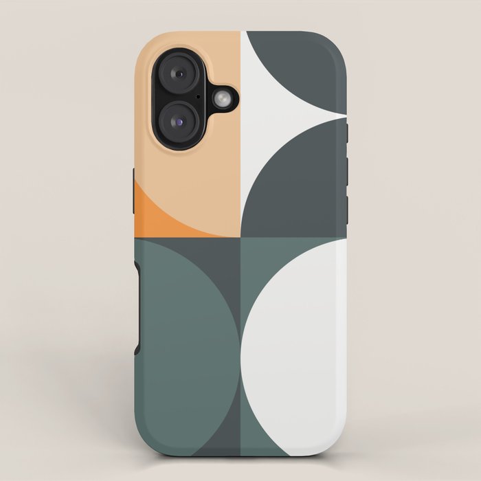 Mid Century Geometric 15B iPhone Case Gallery Image 1