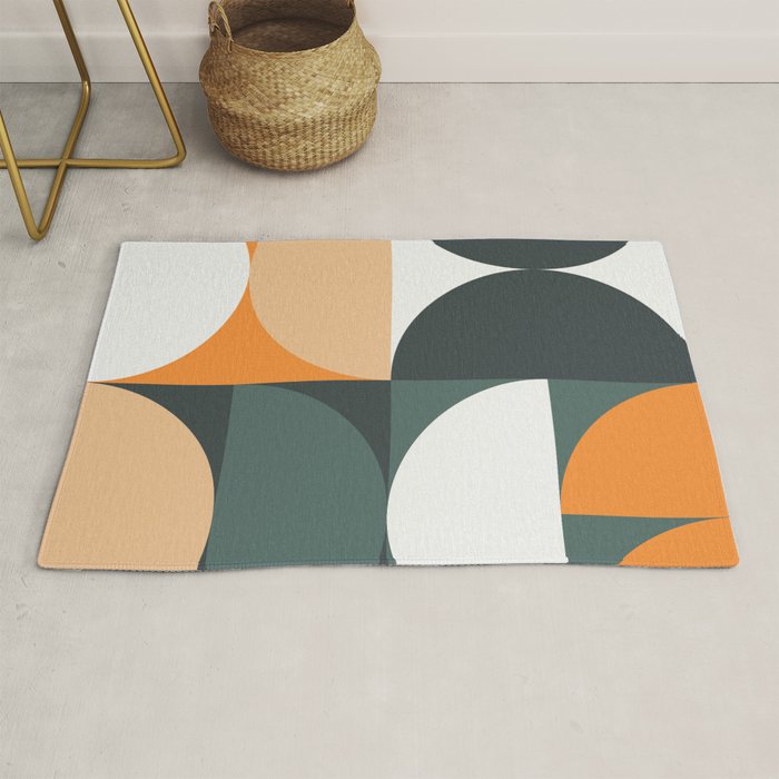 Mid Century Geometric 15B Rug Gallery Image 1