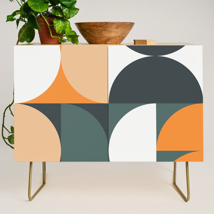 Mid Century Geometric 15B Credenza Gallery Image 1