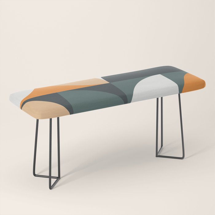 Mid Century Geometric 15B Bench Gallery Image 1