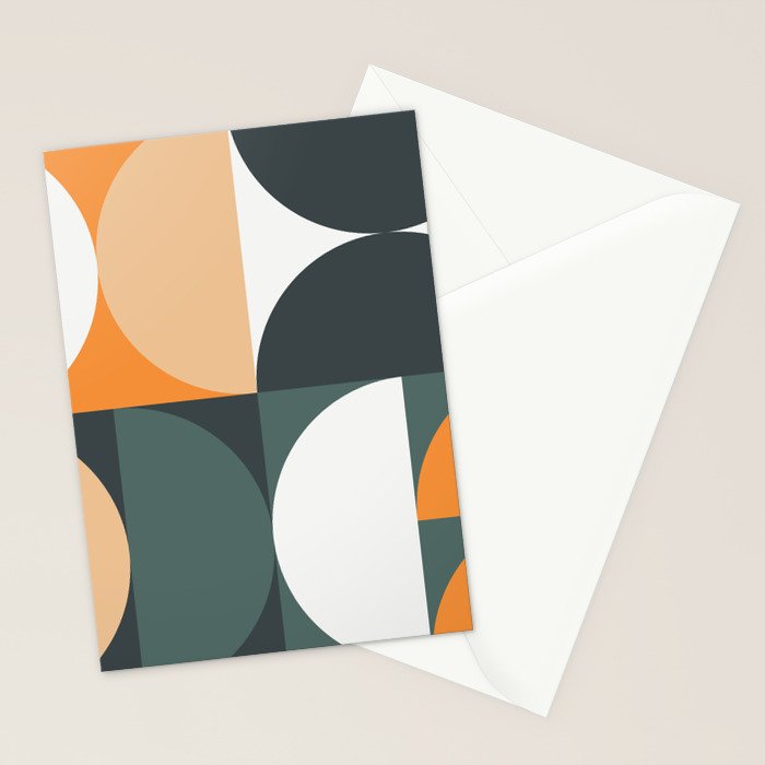 Mid Century Geometric 15B Stationery Card Gallery Image 2