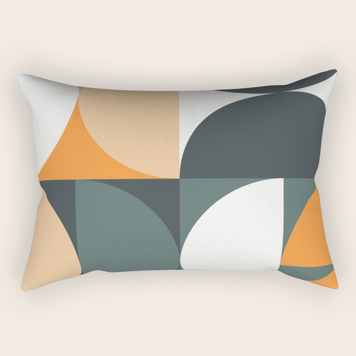 Mid Century Geometric 15B Rectangular Pillow Gallery Image 2