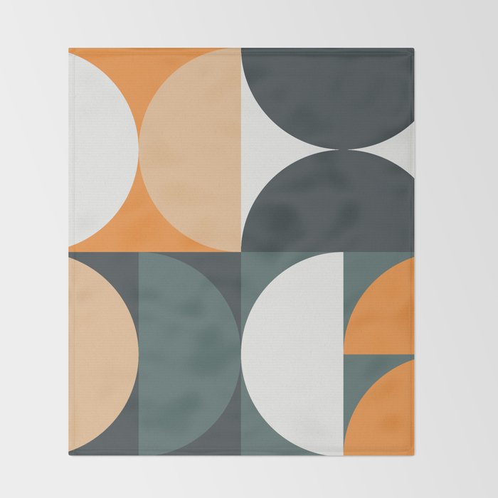 Mid Century Geometric 15B Throw Blanket Gallery Image 2