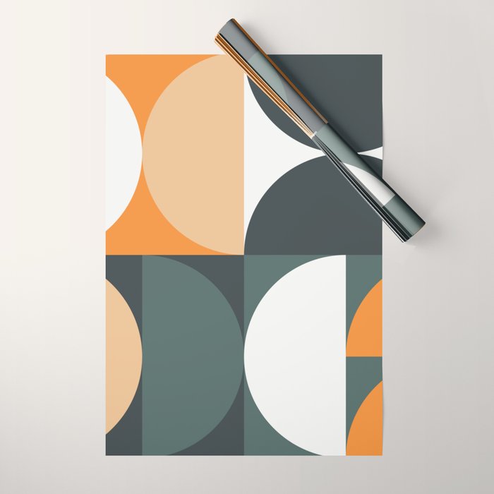 Mid Century Geometric 15B Wrapping Paper Gallery Image 1