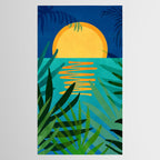 Moon Rise Tropical Landscape Tablecloth Gallery Image 2