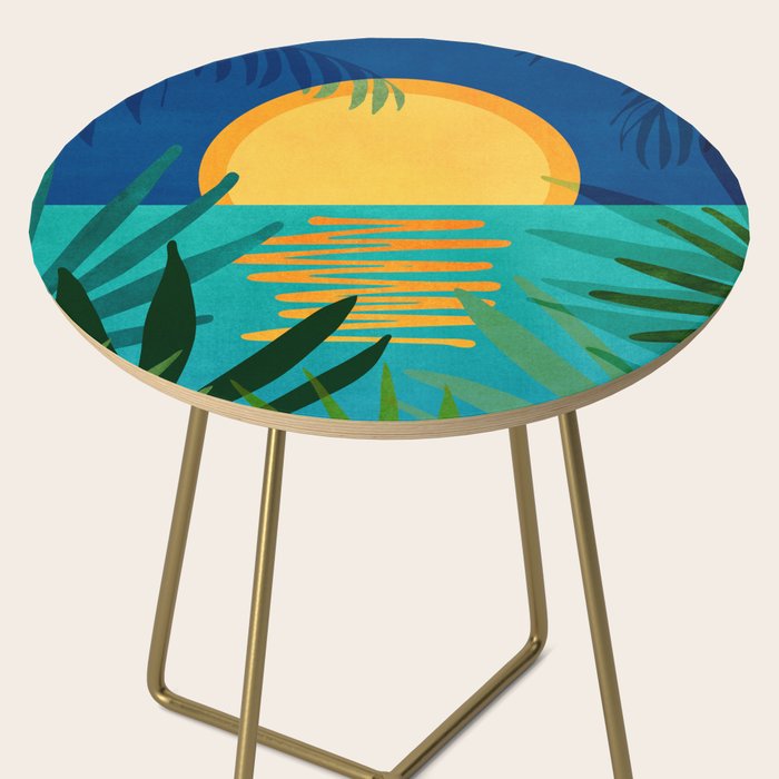 Moon Rise Tropical Landscape Side Table Gallery Image 2