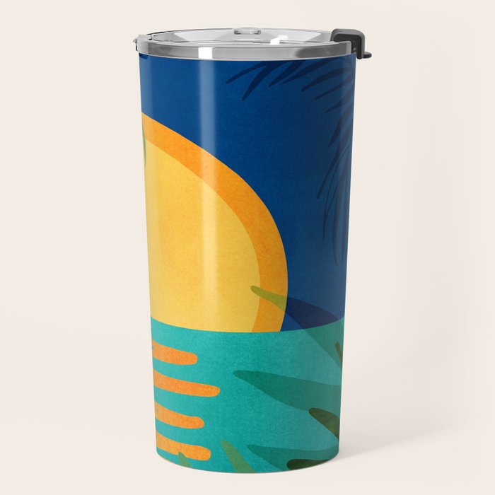 Moon Rise Tropical Landscape Travel Mug Gallery Image 2