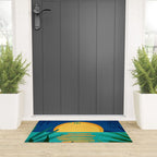 Moon Rise Tropical Landscape Welcome Mat Gallery Image 3