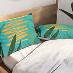Moon Rise Tropical Landscape Pillow Sham Gallery Image 2