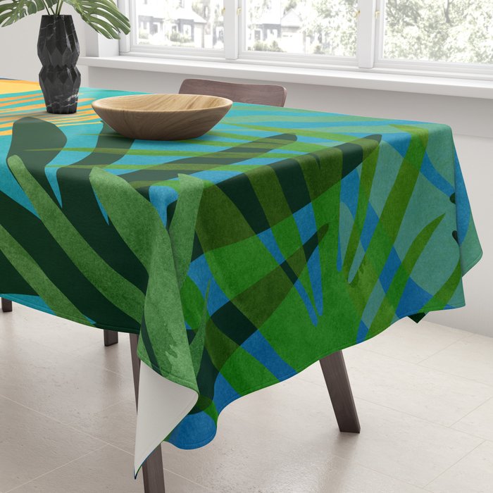 Moon Rise Tropical Landscape Tablecloth Gallery Image 3