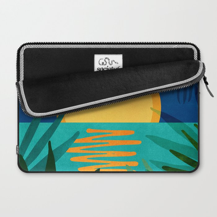 Moon Rise Tropical Landscape Laptop Sleeve Gallery Image 2