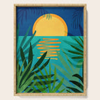 Moon Rise Tropical Landscape Serving Tray Gallery Image 1