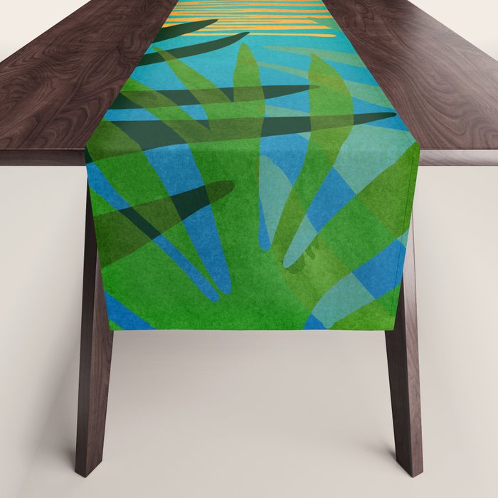 Moon Rise Tropical Landscape Table Runner Gallery Image 1