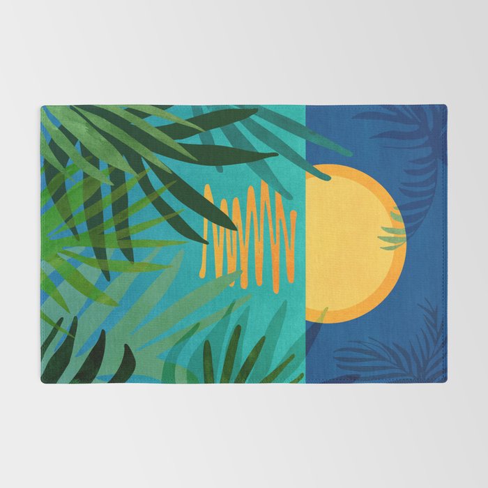 Moon Rise Tropical Landscape Rug Gallery Image 2
