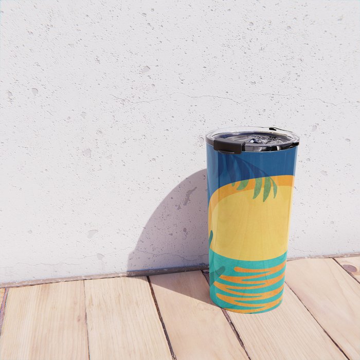 Moon Rise Tropical Landscape Travel Mug Gallery Image 4