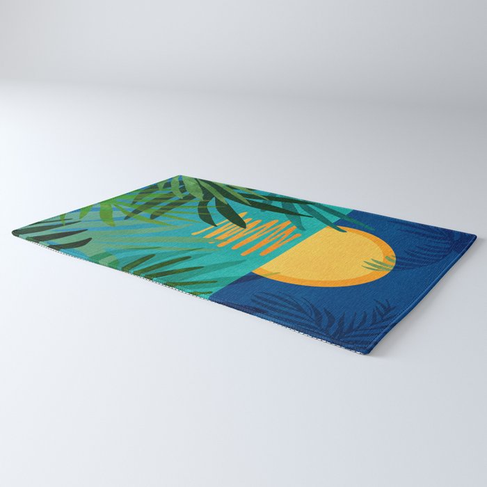 Moon Rise Tropical Landscape Rug Gallery Image 3