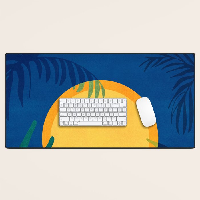 Moon Rise Tropical Landscape Desk Mat Gallery Image 1