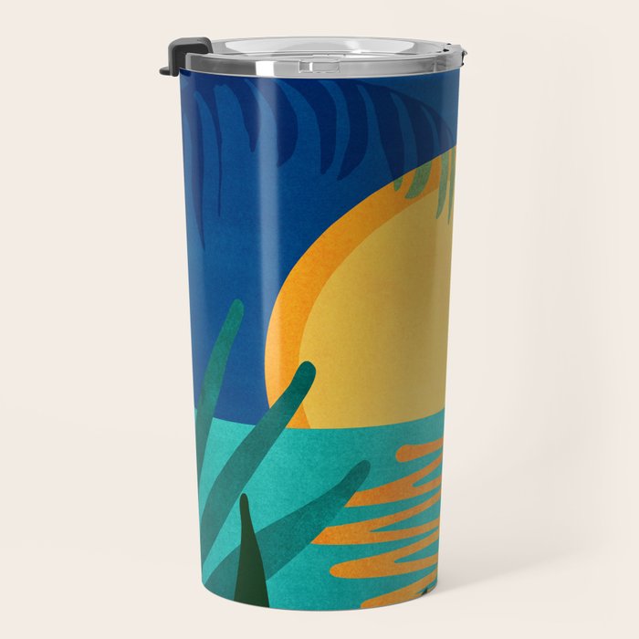 Moon Rise Tropical Landscape Travel Mug Gallery Image 3