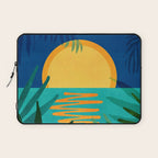 Moon Rise Tropical Landscape Laptop Sleeve Gallery Image 1
