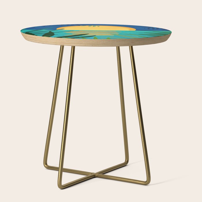 Moon Rise Tropical Landscape Side Table Gallery Image 1