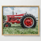 Vintage IH Farmall 450 Side View Red Tractor Serving Tray Gallery Image 1