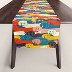 COLORED DOGS PATTERN 2 Table Runner Gallery Image 1