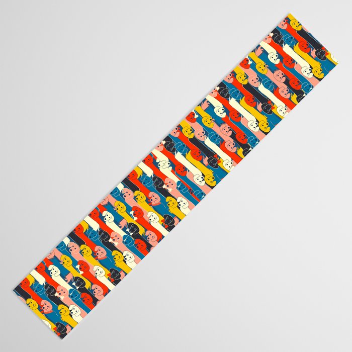 COLORED DOGS PATTERN 2 Table Runner Gallery Image 3