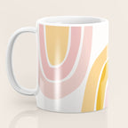 Abstract Shapes 37 in Mustard Yellow and Pale Pink Coffee Mug Gallery Image 3