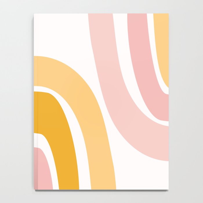 Abstract Shapes 37 in Mustard Yellow and Pale Pink Notebook Gallery Image 4