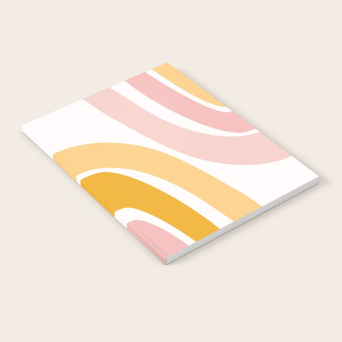 Abstract Shapes 37 in Mustard Yellow and Pale Pink Notebook Gallery Image 2