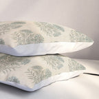 Marigold - sage and dusty blue on linen Pillow Sham Gallery Image 3