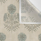 Marigold - sage and dusty blue on linen Wall Tapestry Gallery Image 3