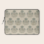 Marigold - sage and dusty blue on linen Laptop Sleeve Gallery Image 1