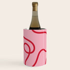 Abstract Lines pink and red Wine Chiller Gallery Image 1
