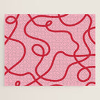 Abstract Lines pink and red Jigsaw Puzzle Gallery Image 1