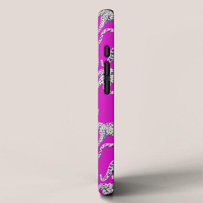 Abstract white leopards with red lips iPhone Case Gallery Image 2