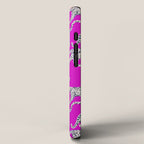 Abstract white leopards with red lips iPhone Case Gallery Image 2