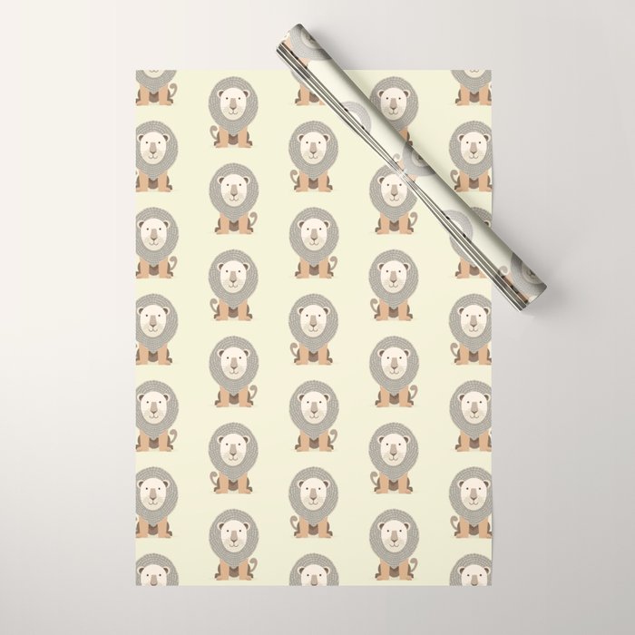 Whimsical Lion Wrapping Paper Gallery Image 1