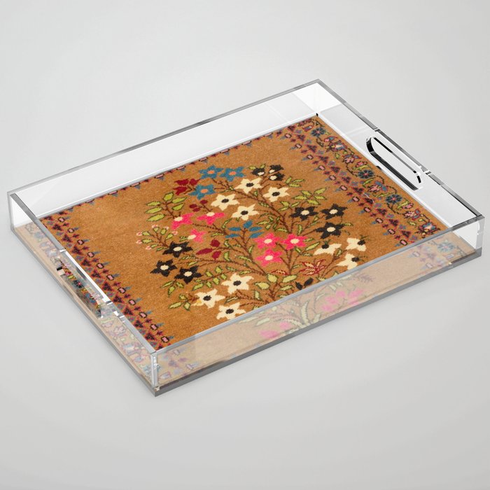 Kashan Vintage Central Persian Mat Print Acrylic Tray Gallery Image 1