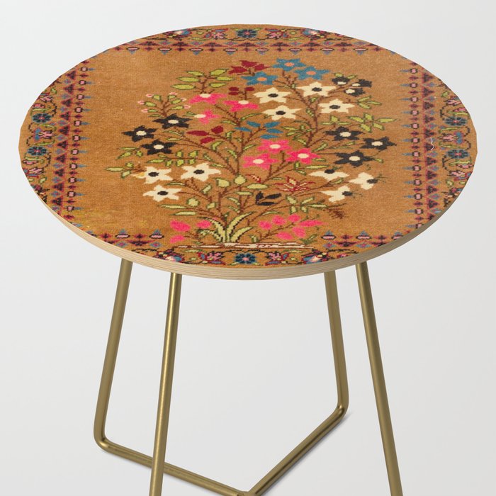 Kashan Vintage Central Persian Mat Print Side Table Gallery Image 2